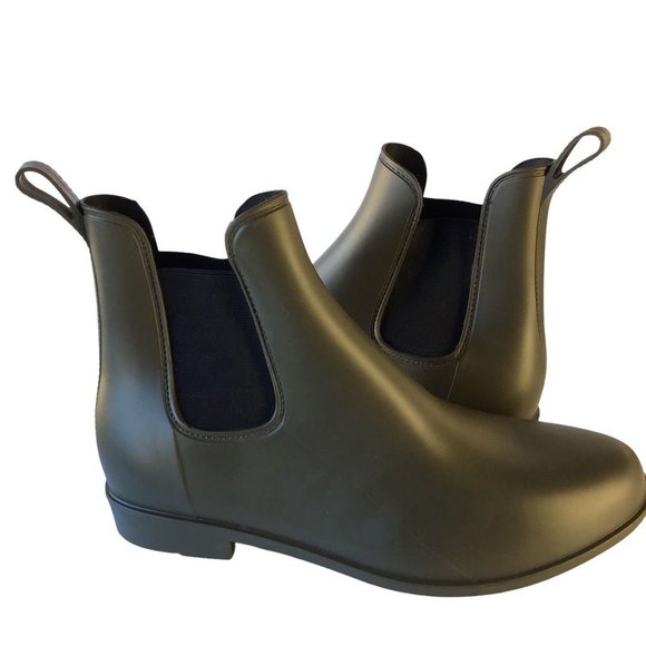 Chelsea Shoes - Women Chelsea Water Rain Boots Ankle Pull On Almond Toe Block Hee…